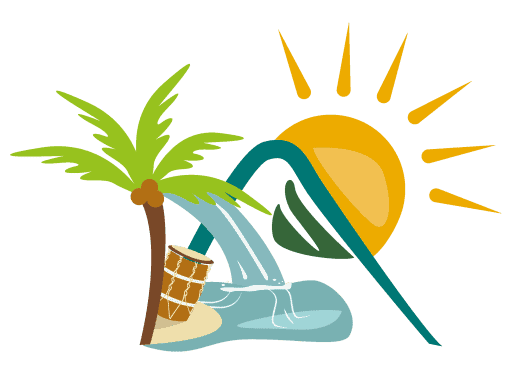 Logo avec signifiants de Discover Caraïbes, sans marques