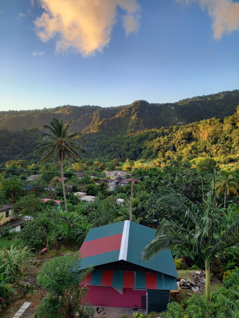Village in forest at La Dominique, Carribean Sea