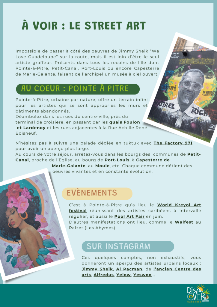 Page "Street Art", extraite du guide "Destination Guadeloupe"